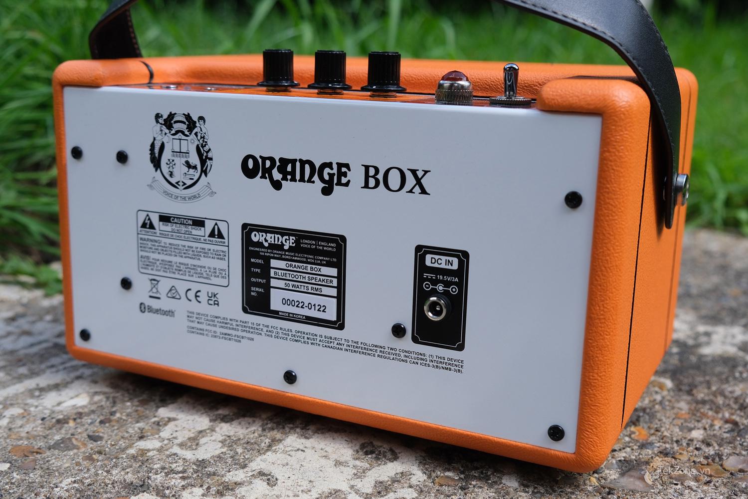 Orange Amps Orange Box đánh giá phía sau
