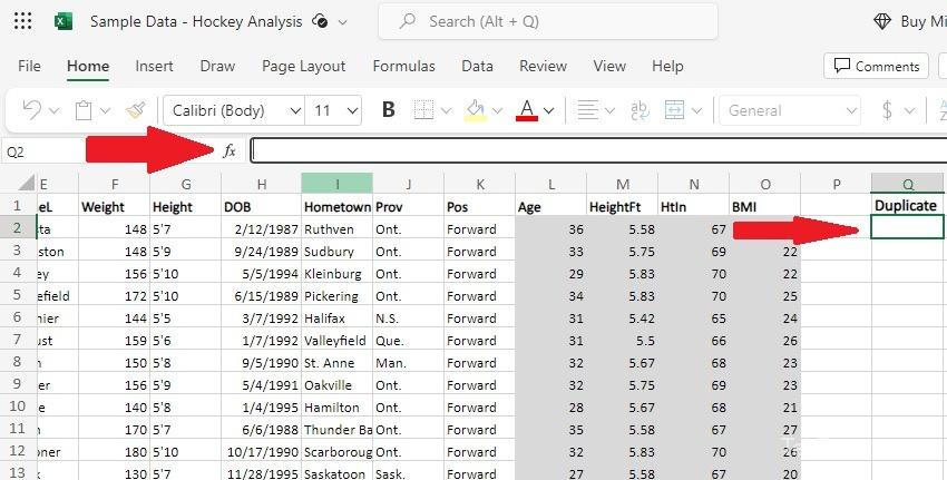 Nhập công thức vào ô trong Excel
