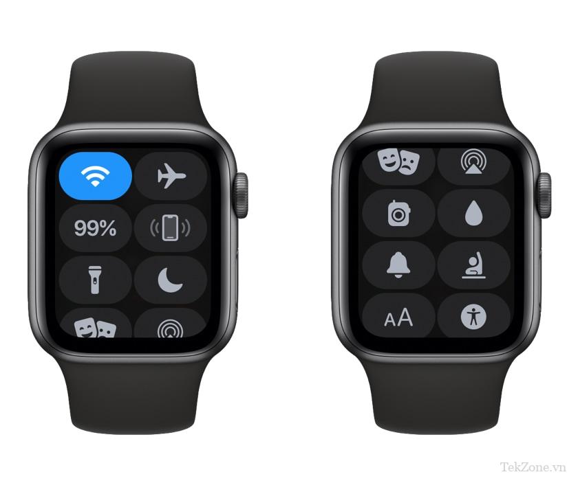 Các biểu tượng trong Trung tâm điều khiển trên Apple Watch