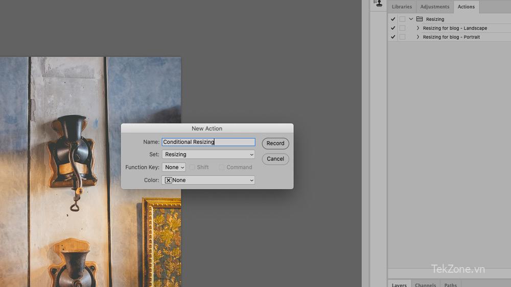 Tạo các hành động Photoshop có điều kiện