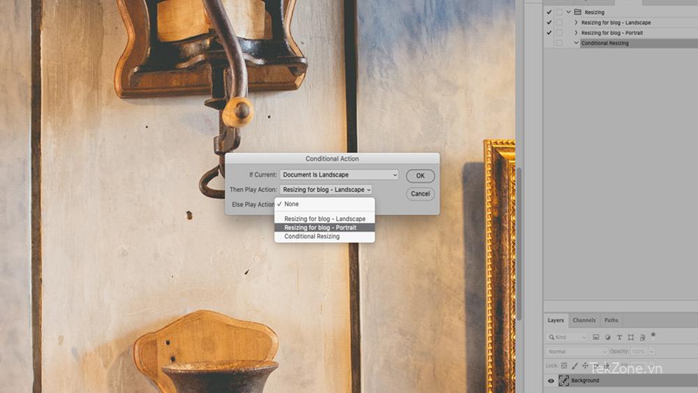 Tạo các hành động Photoshop có điều kiện