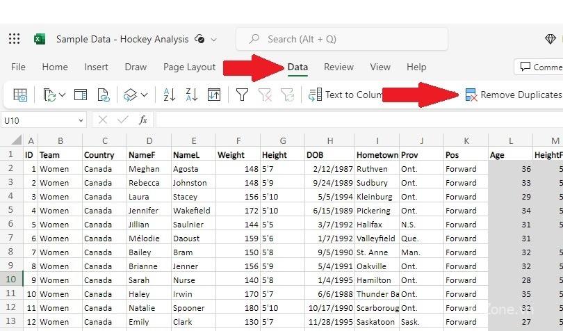 Mở tab dữ liệu trong Excel