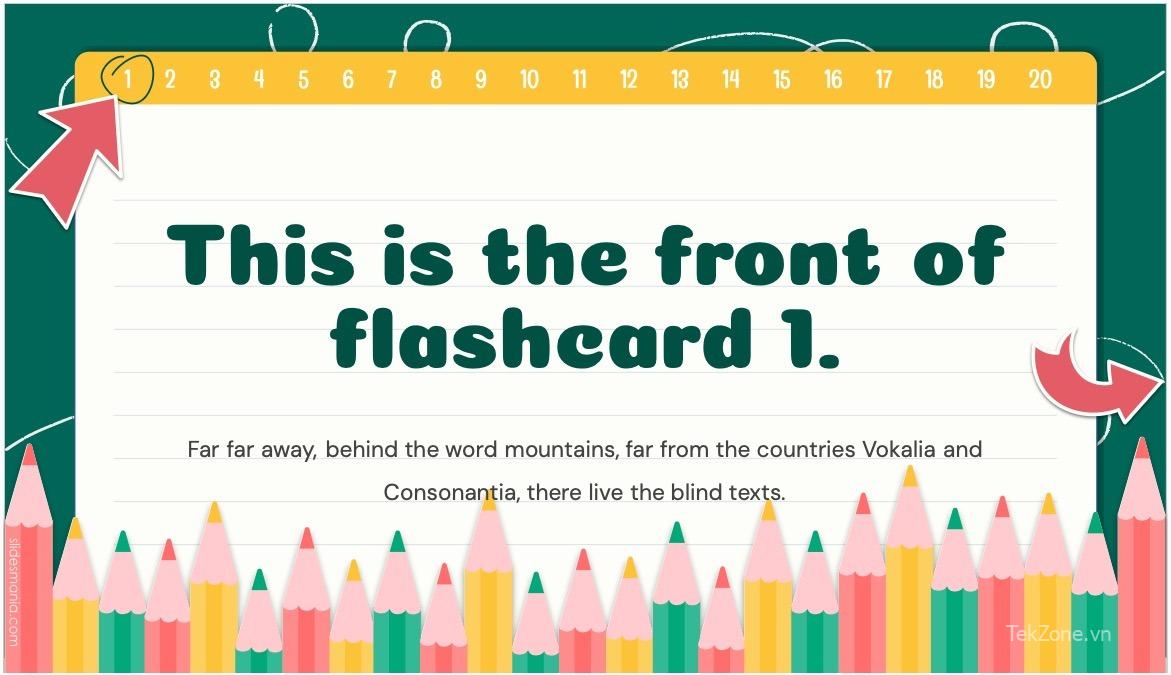 Mẫu Flashcards Google Slides