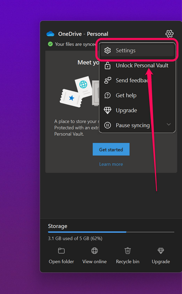 Hủy liên kết PC khỏi OneDrive Windows 11 2