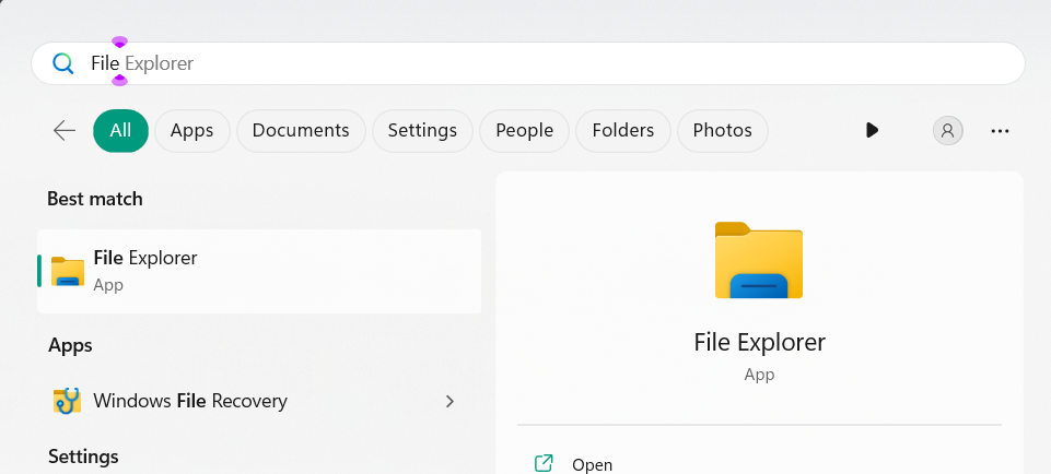 Mở File Explorer